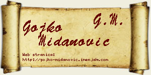 Gojko Midanović vizit kartica